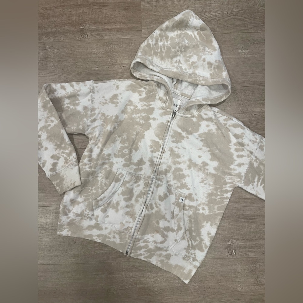 Abercrombie kids tie dye zip up hoodie sweatshirt